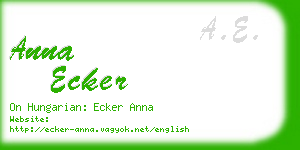 anna ecker business card